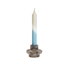 Load image into Gallery viewer, Dinner Candle Juniper Fawn Cobalt in Candle Holder
