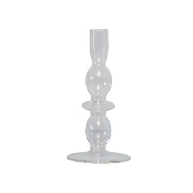 Glass Candle Holder Bloom Clear