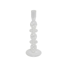 Load image into Gallery viewer, Glass Candle Holder Bloom Large Clear
