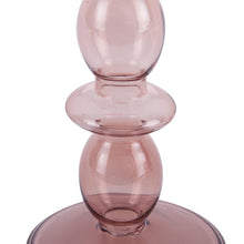 Load image into Gallery viewer, Glass Candle Holder Bloom Medium Rose
