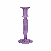 Load image into Gallery viewer, Glass Candle Holder Delilah Purple
