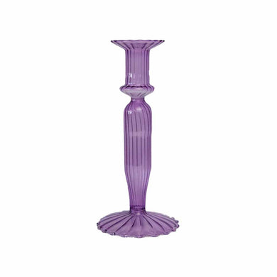 Glass Candle Holder Delilah Purple