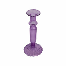 Load image into Gallery viewer, Glass Candle Holder Delilah Purple
