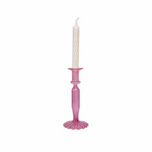 Load image into Gallery viewer, Glass Candle Holder Delilah Rose with Candle
