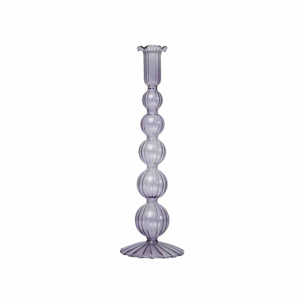 Glass Candle Holder Fenna Lilac