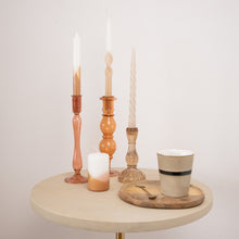 Load image into Gallery viewer, Glass Candle Holder Gigi Coral and Glass Candle Holder Lola Oat
