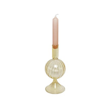 Load image into Gallery viewer, Glass Candle Holder Ilvy Dandelion with Dinner Candle Millie Blush
