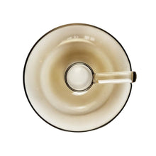 Load image into Gallery viewer, Glass Candle Holder Libby Amber Top View
