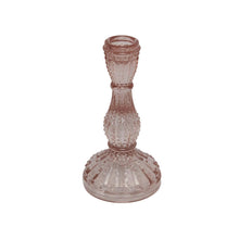 Load image into Gallery viewer, Glass Candle Holder Lola Blush side view
