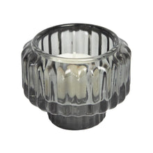Load image into Gallery viewer, Glass Candle Holder Niene Grey with Tea Light

