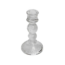 Load image into Gallery viewer, Glass Candle Holder Nola Clear Top View
