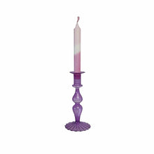 Load image into Gallery viewer, Glass Candle Holder Noven Purple with Candle Juniper Blush Rose
