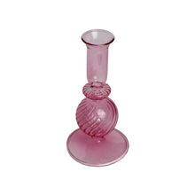 Load image into Gallery viewer, Glass Candle Holder Ravi Rose Side View
