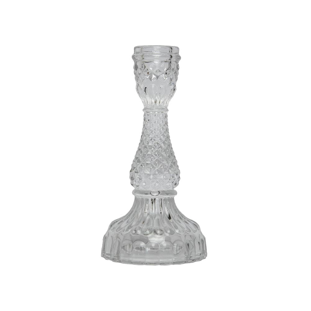 Glass Candle Holder Thyme Clear