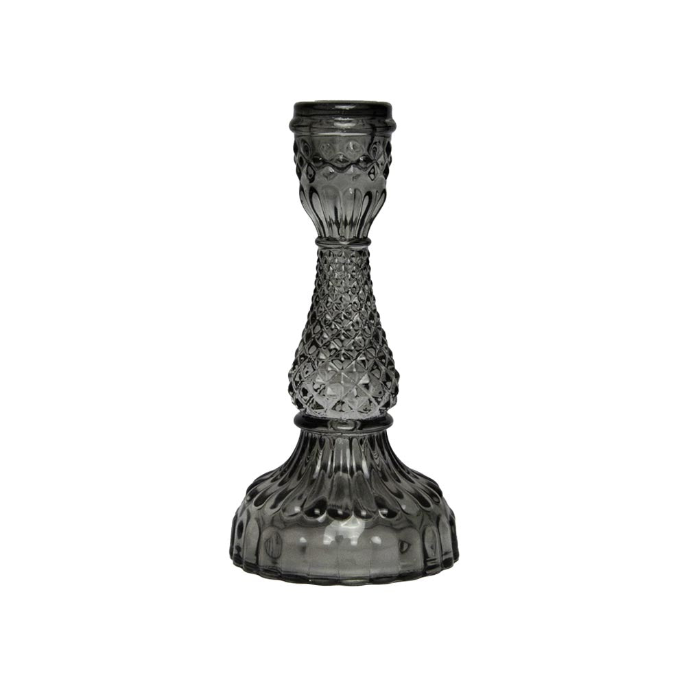 Glass Candle Holder Thyme Grey