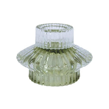 Load image into Gallery viewer, Glass Candle Holder Vinthe Green
