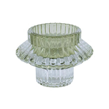 Afbeelding in Gallery-weergave laden, Glass Candle Holder Vinthe Green Upside Down
