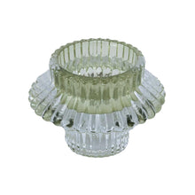 Load image into Gallery viewer, Glass Candle Holder Vinthe Green Upside Down
