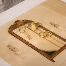 Afbeelding in Gallery-weergave laden, Hanging Rose Hoop, Oval Souvenir Ring Ivory and Small Diamond Cut Hoop
