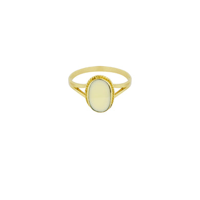 Oval Souvenir ring Ivory in Gold