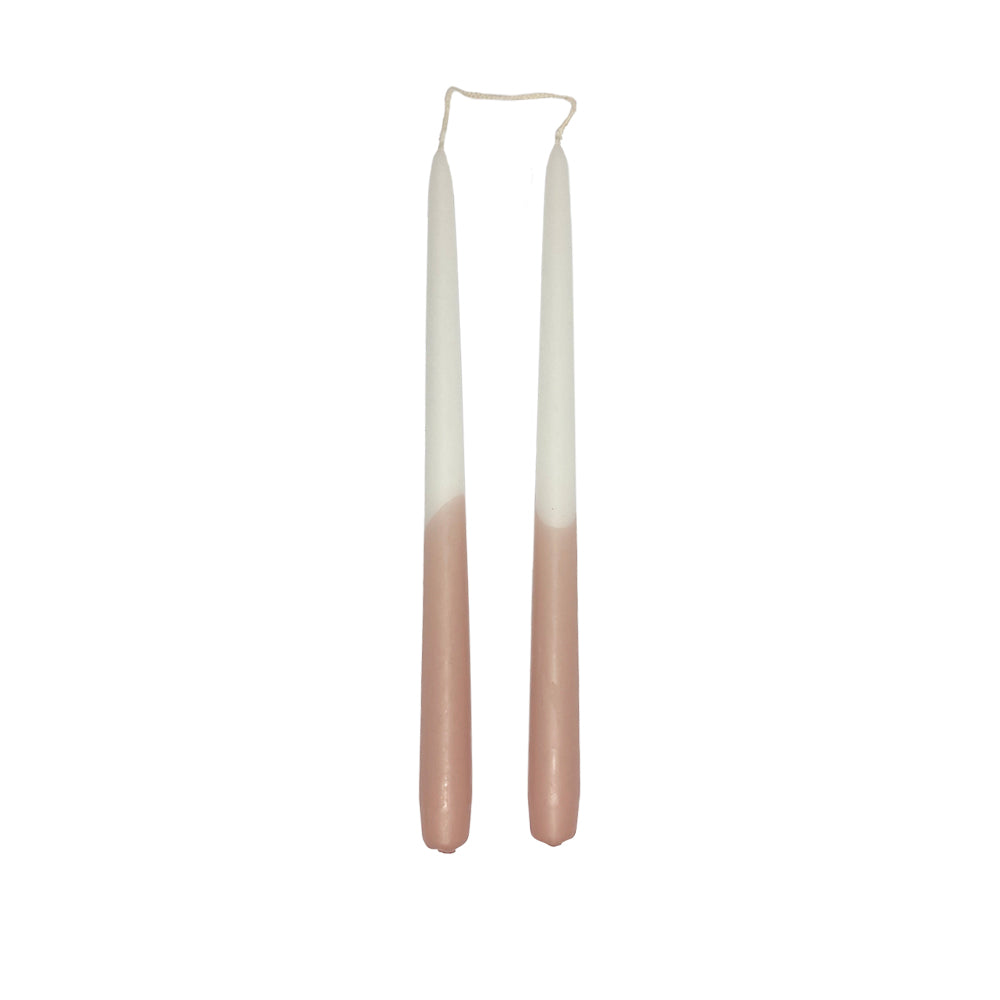 Molly Twin Dinner Candles in Blush