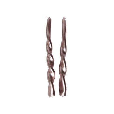 Twisted Dinner Candles Moise Rose Gold